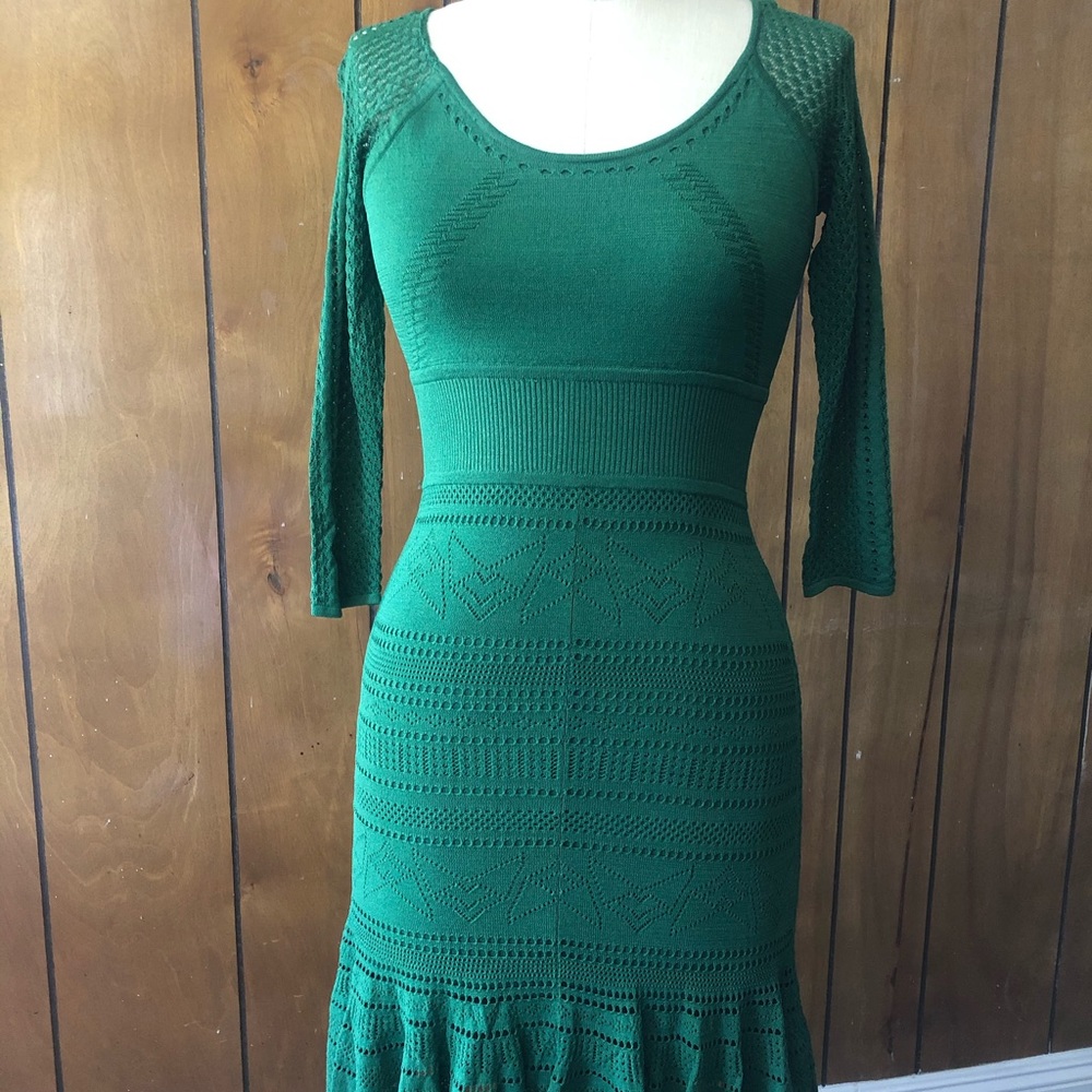 Cathrine Malandrino Green Knit Dress